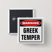 Warnung für griechischen Temper Button (Vorne & Hinten)