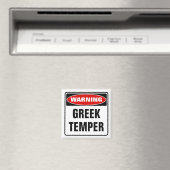 Warnung für griechischen Temper Magnet (In Situ (Geschirrspüler))