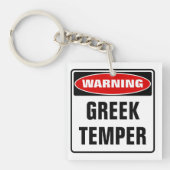Warnung für griechischen Temper Schlüsselanhänger (Vorderseite)