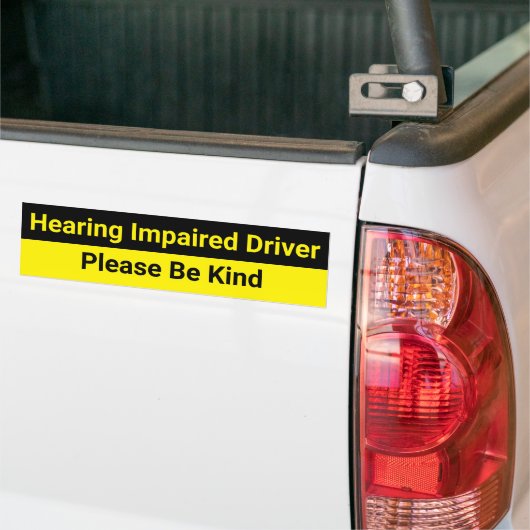 Warnung für hörbehinderte Fahrer Autoaufkleber (Auf Lkw)