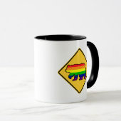 Warnung! (Gay) Bärenüberquerung Tasse (VorderseiteRechts)