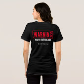 Warnung Gebetskriegerzone Wunder Christlich Soft Tri-Blend Shirt (Rückseite voll)