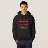 Warnung Gefährlich Hoodie (Vorne ganz)