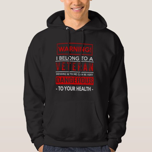 Warnung Gefährlich Hoodie (Vorderseite)