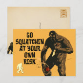 Warnung: Gehe zum Squatchin auf eigenes Risiko! Postkarte (Vorne/Hinten)