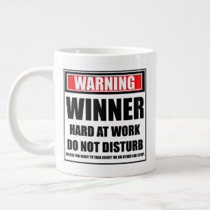 Warnung Gewinner hart am Arbeitsplatz stört nicht Jumbo-Tasse