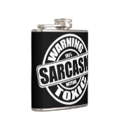 Warnung giftiger Sarcasm Funny Phrase Flachmann (Rechts)