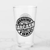 Warnung giftiger Sarcasm-Funny-Zitat Glas (Vorderseite)