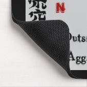 Warnung Goju Ryu Karate Do Kanji Mousepad (Ecke)