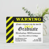 Warnung: Graduate - Party Einladungen (Stehend Vorderseite)