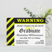 Warnung: Graduate - Party Einladungen (Stehend Vorderseite)