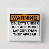 Warnung - große Gegenstände unter Kilt Button (Vorderseite)