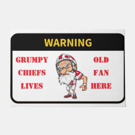 Warnung Grumpy Old Chiefs Fan lebt hier Haustürmat Fußmatte