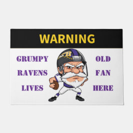 Warnung Grumpy Old Ravens Fan lebt hier Fußmatte