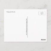 Warnung! Hellgelbe Postkarte über Postkarten (Rückseite)