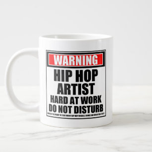 Warnung Hip Hop Künstler hart am Arbeitsplatz nich Jumbo-Tasse