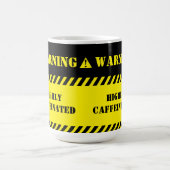 Warnung hoch koffeiniert kaffeetasse (Mittel)