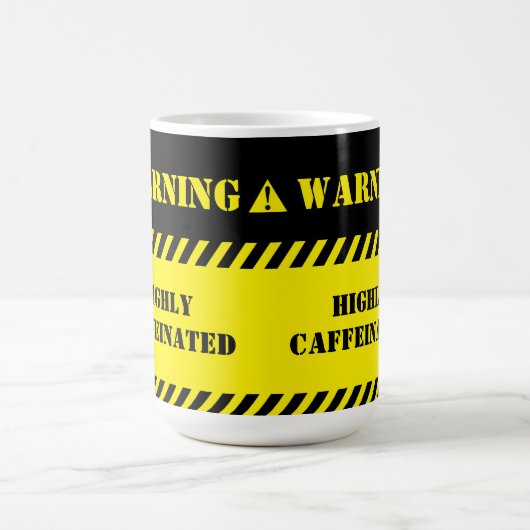 Warnung hoch koffeiniert kaffeetasse (Mittel)