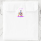 Warnung! Hoher Blutdruck im Inneren (RAAS) Runder Aufkleber (Tasche)