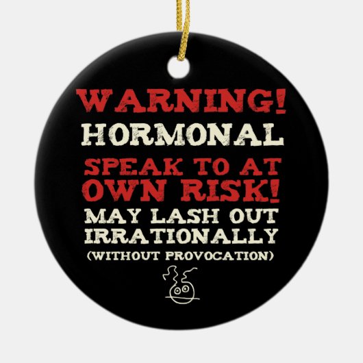 Warnung! Hormonal Keramikornament (Vorne)