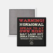 Warnung! Hormonal Magnet (Vorderseite/Rückseite)