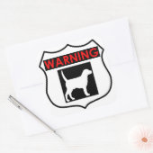 WARNUNG HUND GLANZVOLLER QUADRATISCHER STICKER (Umschlag)