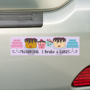 WARNUNG I Bremse für ZUCKER! Autoaufkleber