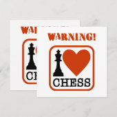 Warnung! I Liebe Schach (Vorne/Hinten)