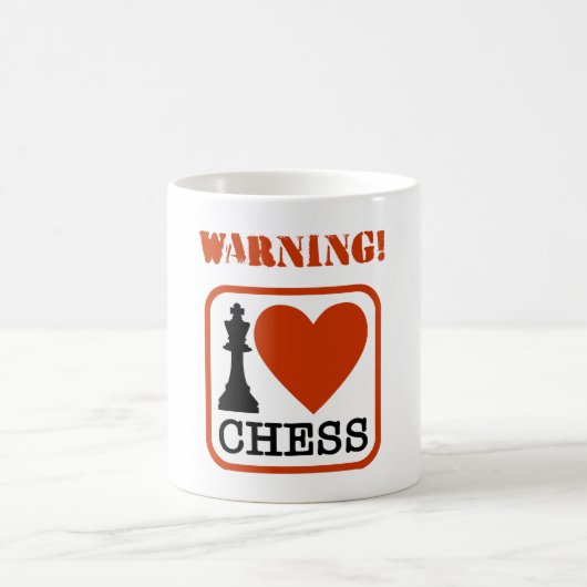 Warnung! I Liebe Schach Kaffeetasse (Mittel)
