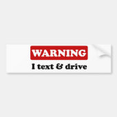 Warnung - i-Text u. -antrieb Autoaufkleber (Vorne)