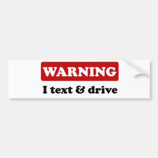 Warnung - i-Text u. -antrieb Autoaufkleber