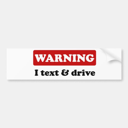 Warnung - i-Text u. -antrieb Autoaufkleber (Vorne)