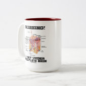 Warnung! Ich bekomme unter die Haut der Menschen ( Zweifarbige Tasse (Vorderseite Links)