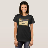 Warnung Ich bin ein Cheerleading-Süchtiger Meme T-Shirt (Vorne ganz)