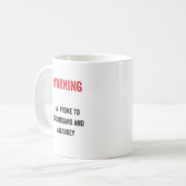 Warnung: Ich bin für Shenanigans und malarkey Kaffeetasse (Vorderseite Links)