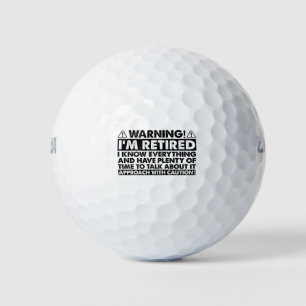 Warnung Ich bin im Ruhestand Lustiger Ruhestand Re Golfball
