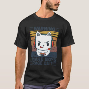 Warnung Ich bringe Jungs dazu, das Videospiel wüte T-Shirt