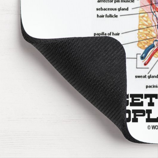 Warnung! Ich erhalte unter der Haut der Leute Mousepad (Ecke)