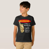 Warnung. Ich habe ein Saxophon… T-Shirt (Vorne ganz)