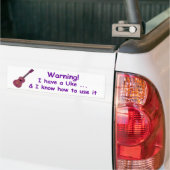 Warnung! Ich habe ein Uke… u. kann ich es Autoaufkleber (Auf Lkw)