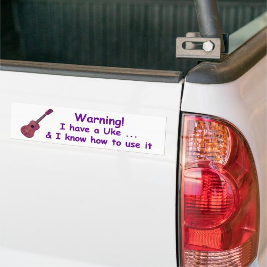 Warnung! Ich habe ein Uke… u. kann ich es Autoaufkleber (Auf Lkw)