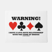Warnung! Ich habe eine Liebe-Hass-Brücke Fußmatte (Vorderseite)