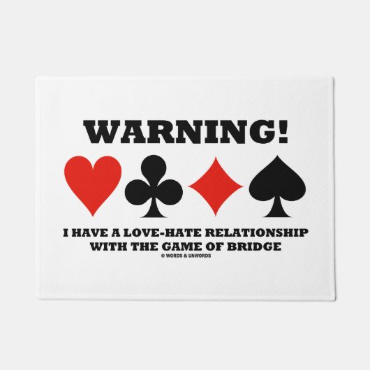 Warnung! Ich habe eine Liebe-Hass-Brücke Fußmatte (Vorderseite)