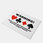 Warnung! Ich habe eine Liebe-Hass-Brücke Fußmatte (Schrägansicht)