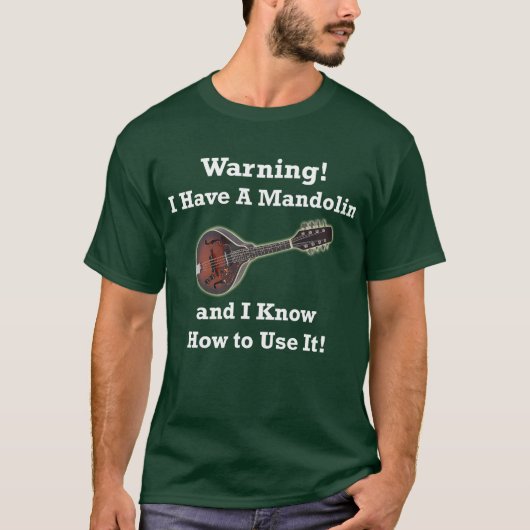 Warnung! Ich habe eine Mandoline T-Shirt (Vorderseite)