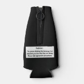 Warnung: Ich habe KEINEN CLUE, was ich tue. Funny Flaschenkühler (Rückseite)