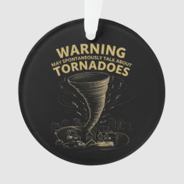 Warnung Ich kann spontan über Tornados sprechen Ornament