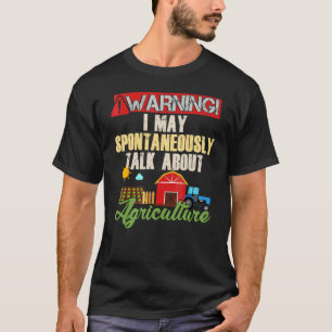 Warnung Ich Könnte Spontan Über Landwirtschaft Red T-Shirt