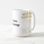 Warnung Ich könnte spontan über Tornados sprechen Kaffeetasse (VorderseiteRechts)