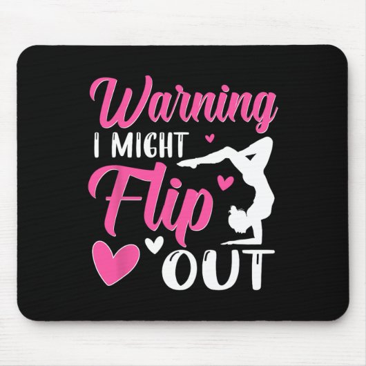 Warnung Ich Könnte Umkippen Handstand Turner Turne Mousepad (Vorne)